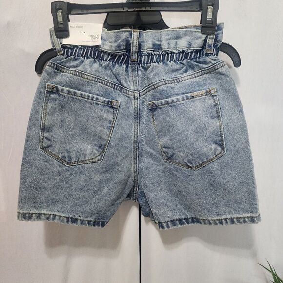 Insane Gene Lily Super High Rise Paper Bag Shorts Size Small NWT Paperbag Waist - Picture 2 of 8